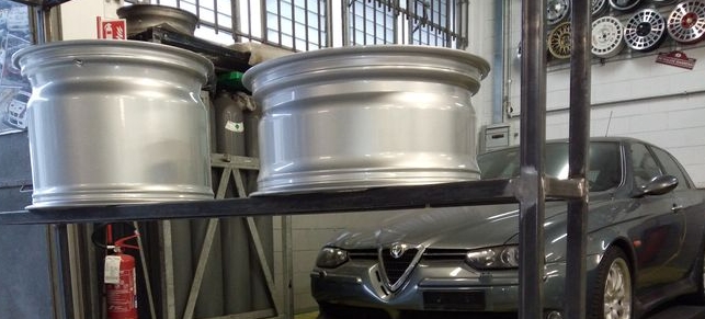 The powder coating process is not recommended for alloy wheels